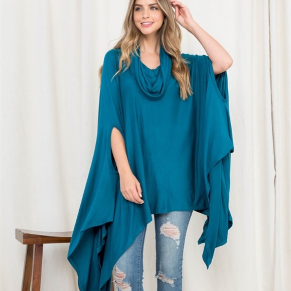 Teal Poncho - Picture 9 of 11